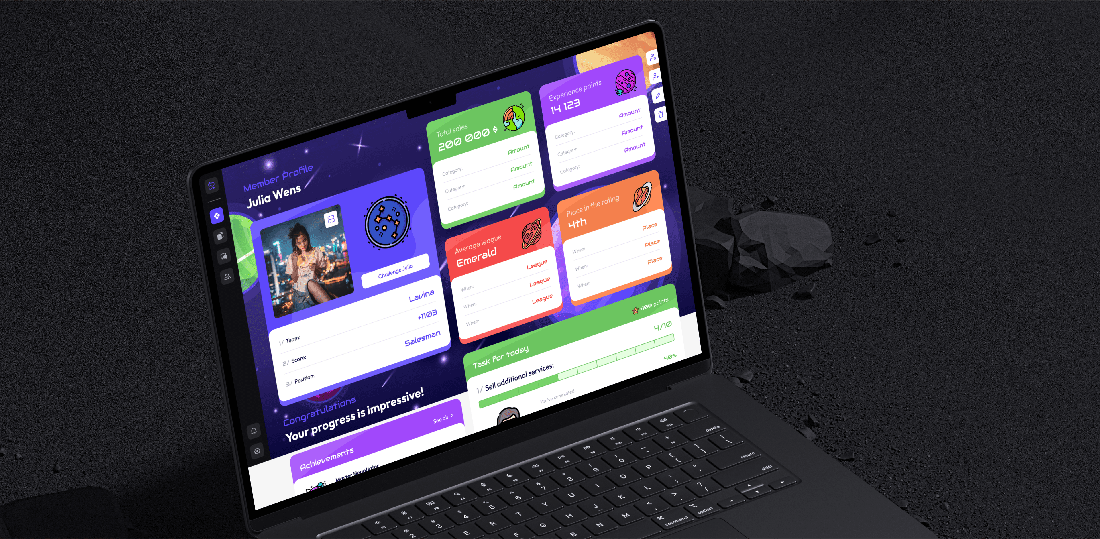 Synergies Dynamic Gamified Dashboard for Sales Excellence